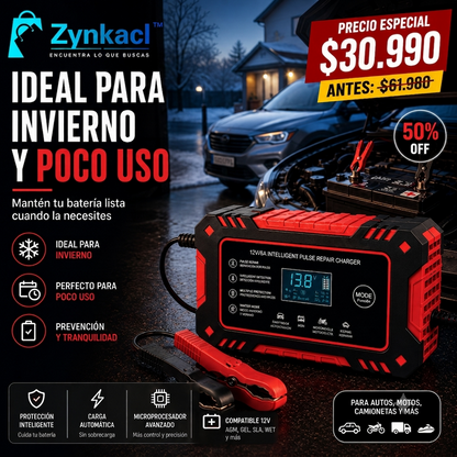 CARGADOR REPARADOR DE BATERIAS PARA AUTO