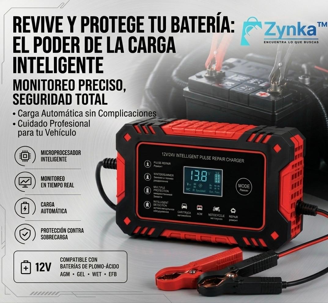 CARGADOR REPARADOR DE BATERIAS PARA AUTO